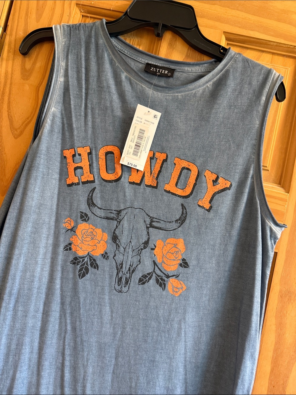 NWT western print boho t shirt Maci dress. Zutter USA brand